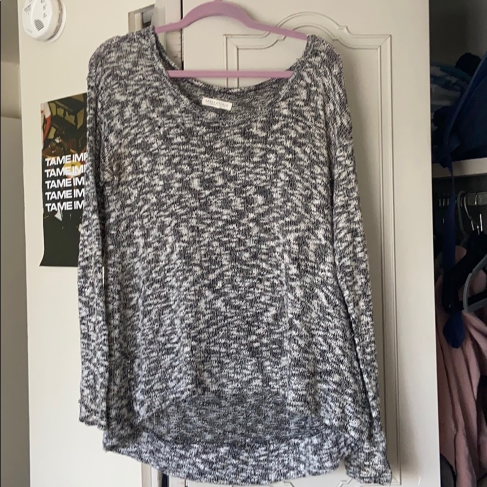 Knit Grey and White sweater